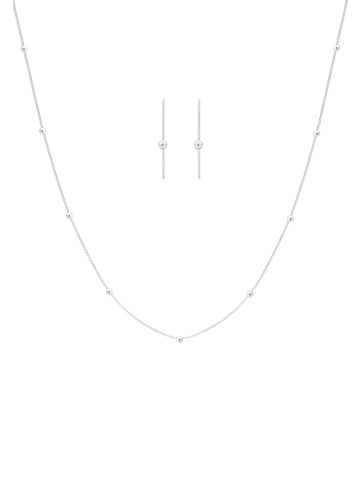 Elli Schmuckset 925 Sterling Silber Geo, Kugel in Silber