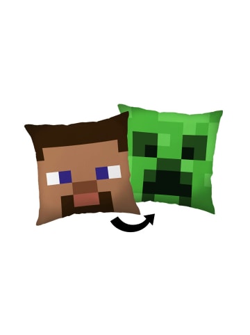 Minecraft Kissen 40×40cm Steve & Creeper Deko Gamer Kids