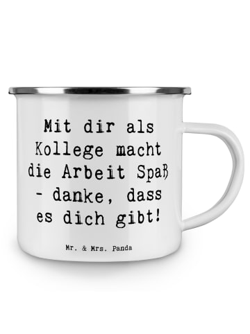Mr. & Mrs. Panda Teetasse Spruch Kollege Freude mit Spruch in Weiß