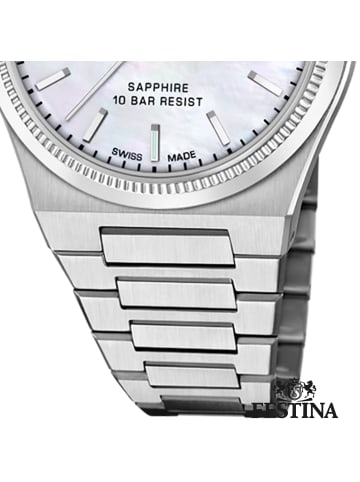 Festina Analog-Armbanduhr Festina Swiss Made silber mittel (ca. 35mm)