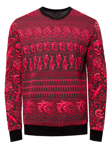 Rusty Neal Roter Jacquard Clubwear Sweater in Rot