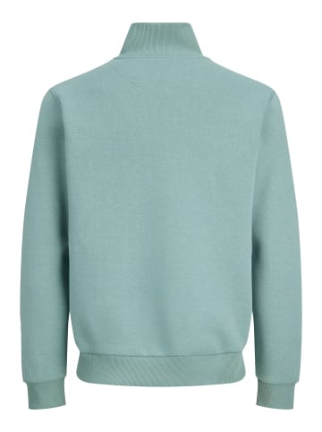 Jack & Jones Sweatshirt mit halbem Reißverschluss in Mineral Blue