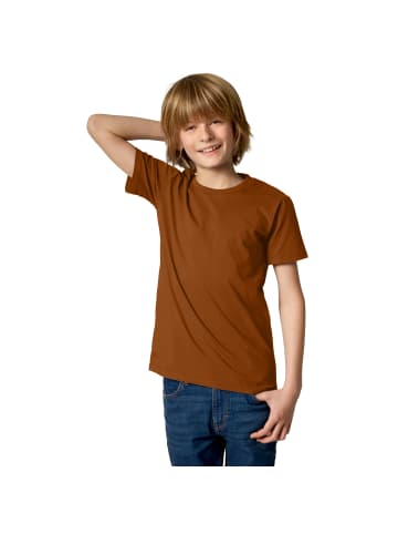 tectake Einfarbiges T-Shirt für Kinder, braun