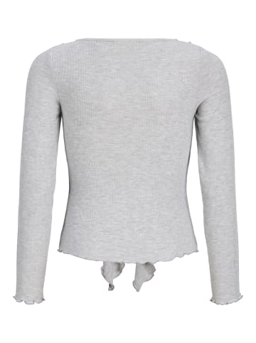 JJXX Langarmshirt mit Volant Jxuma in light grey melange
