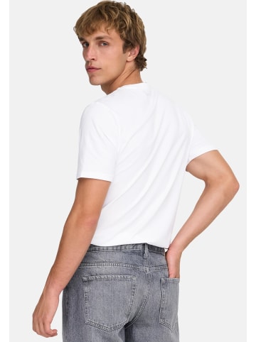 ONLY & SONS T-Shirt Basic in Schwarz / weiß
