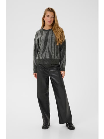 Kaffe Strickpullover KAbitzy Loose fit in Grey m / Dark grey m animal