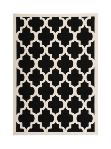 Kayoom Kurzflor Teppich Manolya 209 in schwarz - rechteckig