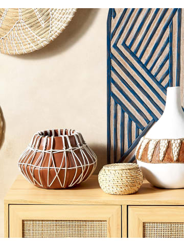 Beliani Dekovase KLUET in Braun/Beige - (W) 27 x (H) 22 x (L) 27 cm