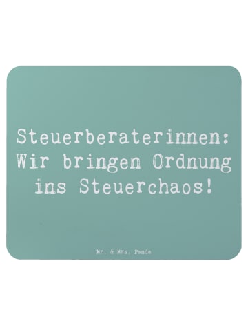 Mr. & Mrs. Panda Mousepad Spruch Steuerberaterin Ordnung mit Spruch in Meeresbrise