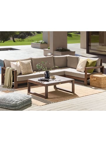 Beliani 2-tlg Lounge Set TIMOR in Braun/Beige/Grau