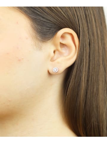 Diamant L'éternel Ohrringe aus 375 Weißgold mit 0.13 Karat Diamant mit Topas
