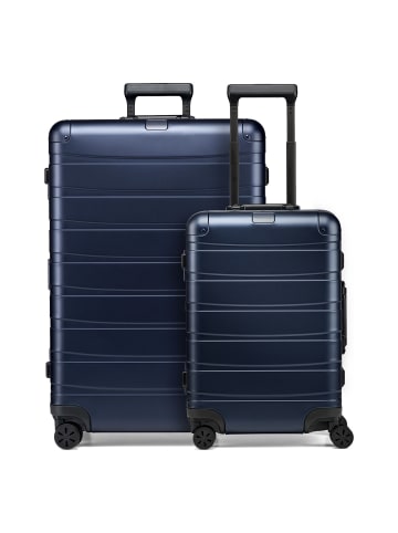 Redolz Pro Aluminium 4-Rollen Kofferset S+L deep blue