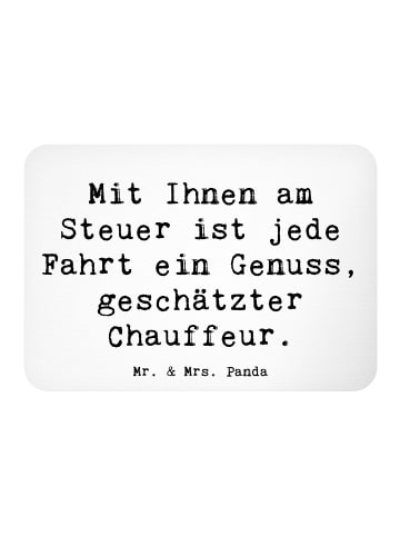 Mr. & Mrs. Panda Kühlschrankmagnet Spruch Chauffeur Genussfahrt ... in Weiß