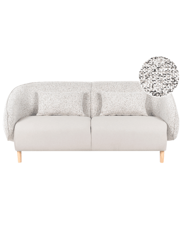 Beliani 3-Sitzer Sofa UMEA in Beige/Braun - (W) 190 x (H) 78 x (L) 85 cm