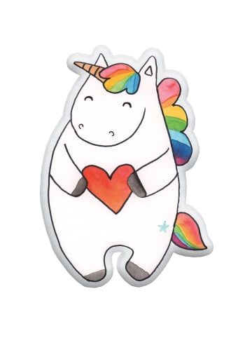 Mr. & Mrs. Panda Kuschelkissen Einhorn Herz ohne Spruch in Weiß