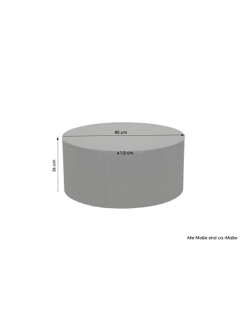 byLiving Couchtisch OWEN in schwarz - D 80, H 36 cm