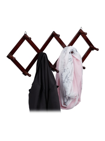 relaxdays 2 x Wandgarderobe in Dunkelbraun