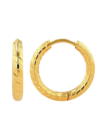 Adeliás Adeliás Damen Creolen aus Edelstahl in gold