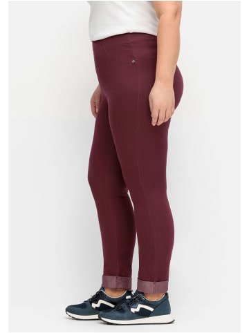 sheego Leggings in weinrot