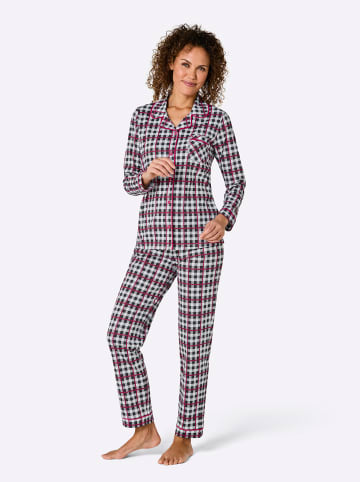WITT WEIDEN Pyjama in schwarz-rot-kariert