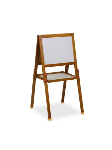 relaxdays Kinderstandtafel in Braun - (B)39 x (H)65-77 x (T)44,5 cm
