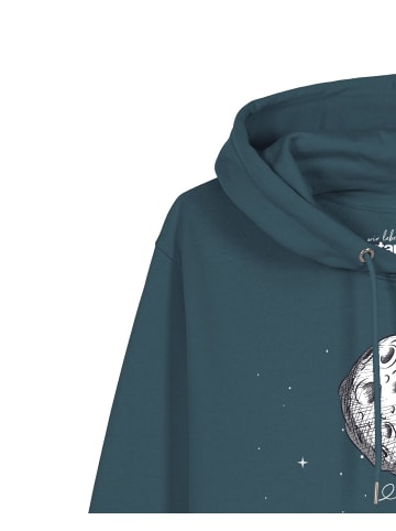 wat? Apparel Sweatshirt Funny Spaceman in Petrol