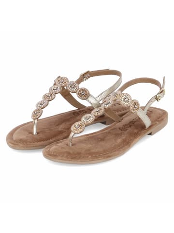 Lazamani Zehentrenner-Sandalen in gold