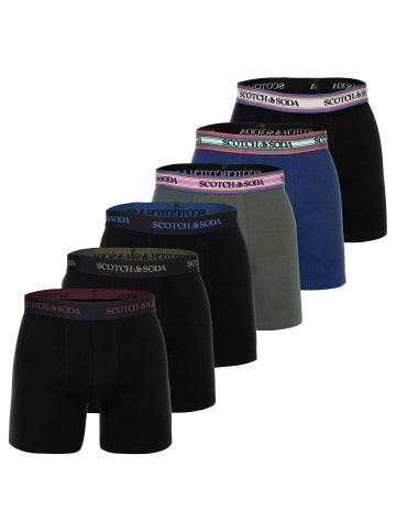 Scotch & Soda Boxershort 6er Pack in Schwarz/Schwarz/Grün