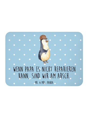 Mr. & Mrs. Panda Magnet Wenn Papa es nicht reparieren kann, sind... in Blau Pastell