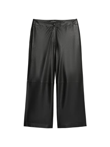 Marc O'Polo Leder-Culotte wide in Schwarz