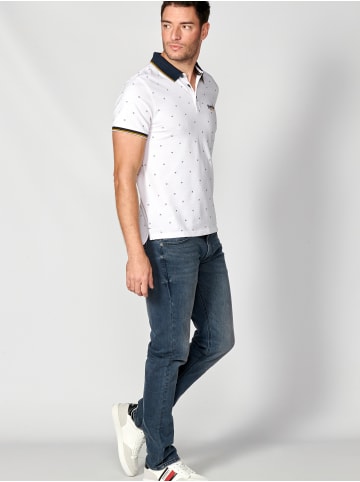 KOROSHI Kurzarm-Polo in weiß