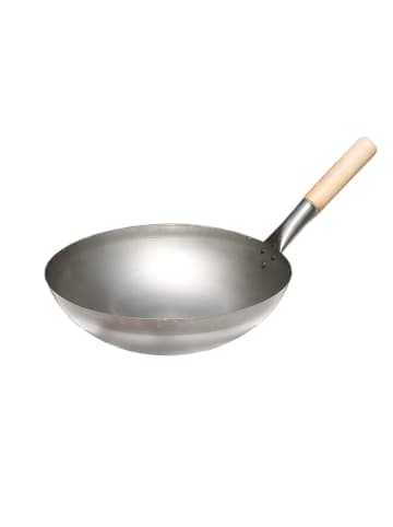 GAUMENKICK WOK Pfanne Stahl in silber - D: 33cm