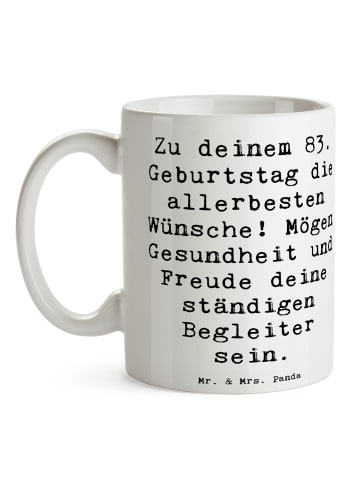 Mr. & Mrs. Panda Tasse Spruch 83. Geburtstag Glückwünsche mit Sp... in Weiß