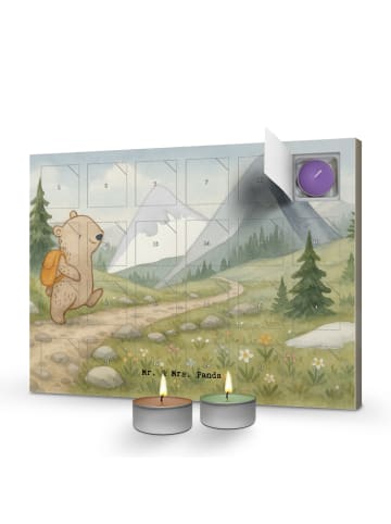 Mr. & Mrs. Panda adventskalender kerzen Bär Bergsteigen Design o... in Weiß