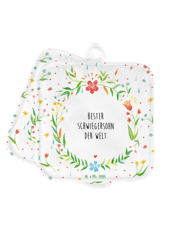 Mr. & Mrs. Panda Topflappen Schwiegersohn mit Spruch in Keine Angabe