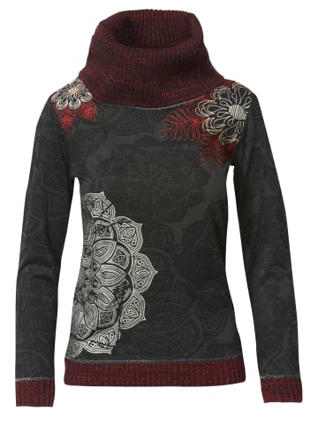 KOROSHI T-shirt mit langen ärmeln in schwarz