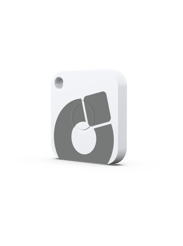musegear Aufladbarer Bluetooth-Schlüsselfinder "recharge" in weiß, 3er Pack