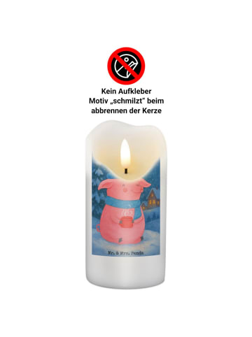 Mr. & Mrs. Panda Kerze Schwein Glühwein Design ohne Spruch in Weiß