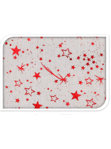 Home&Styling Collection Weihnachten Tischdecke Kleine Sterne weiß rot in Weiß, (B) 140 x (L) 230 cm