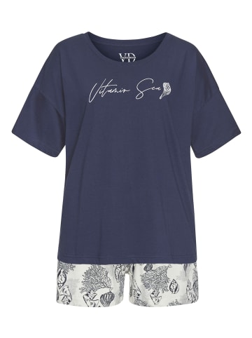 VIVANCE DREAMS Shorty in dunkelblau-gemustert
