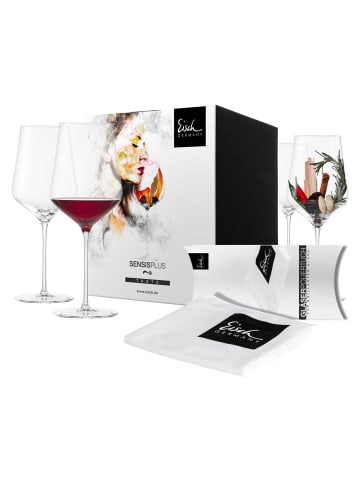 Eisch 4er Set Bordeauxgläser inkl. Poliertuch Sky SensisPlus 620 ml in transparent