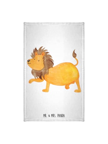 Mr. & Mrs. Panda Handtuch Sternzeichen Löwe ohne Spruch in Weiß
