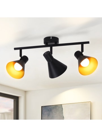 ZMH Deckenleuchte in Schwarz 3-flammige E14 Vintage Metall kreative Design