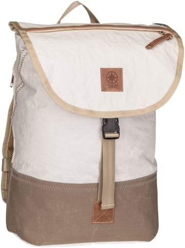 360 grad Rucksack / Backpack Landgang Mini in Weiß/Balken taupe