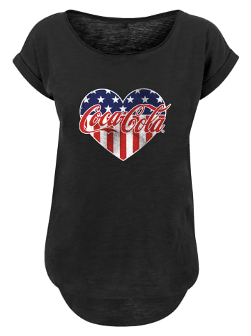 F4NT4STIC Long Cut T-Shirt Coca Cola Americana in schwarz