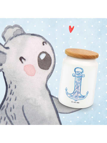 Mr. & Mrs. Panda Keksdose Anker Blau ohne Spruch in Weiß