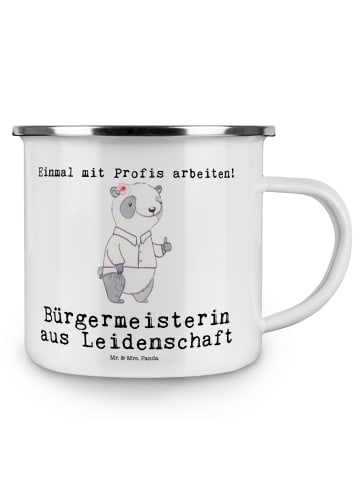 Mr. & Mrs. Panda Kaffeebecher Bürgermeisterin Leidenschaft mit S... in Weiß
