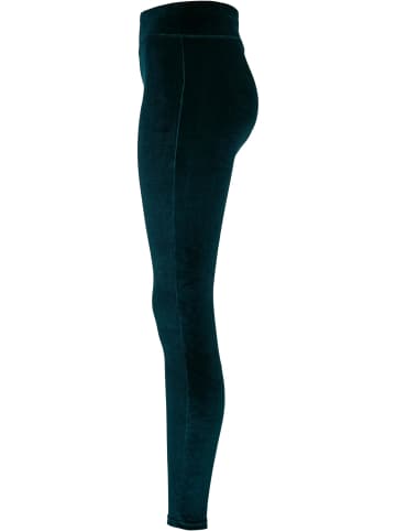 Urban Classics Urban Classics Damen Ladies High Waist Velvet Leggings in teal