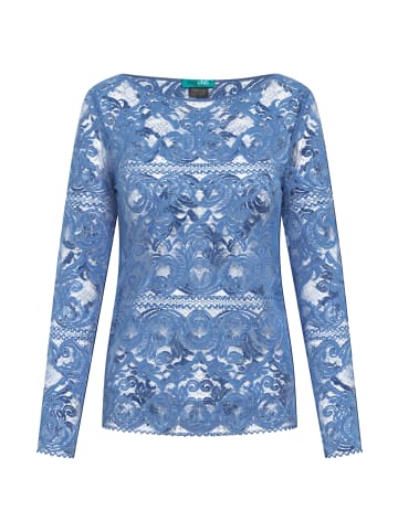 TOOCHE Bluse & Hemd "Lace Elegance" in blau