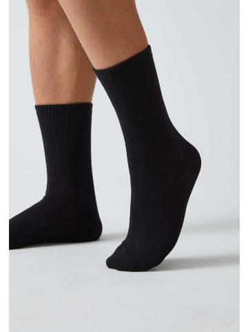 SNOCKS Tennissocken aus Bio-Baumwolle in Schwarz